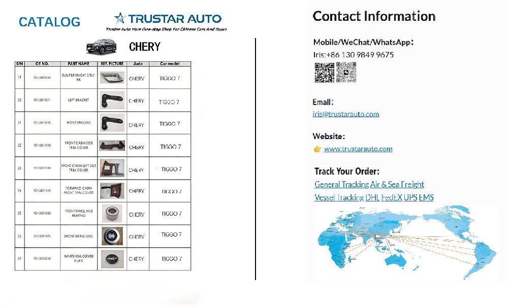 CHERY TIGGO 7 List-Trustar Auto Parts List