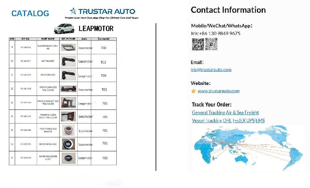 Leapmotor T03 List-Trustar Auto Parts List