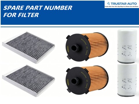 【TRUSTAR AUTO】Spare Parts Numbers For FILTER