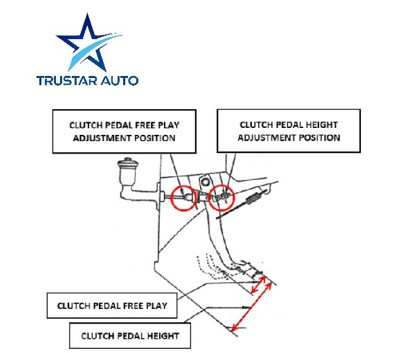How do I adjust the clutch pedal?